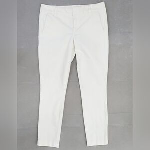 J Crew Andie corduroy pants women's size 10 tall cream ankle cropped mid rise
